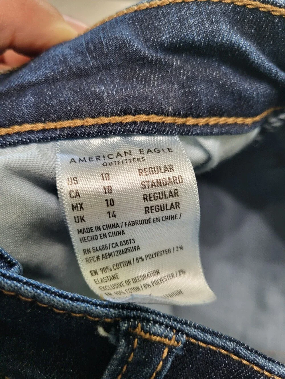 American Eagle Outfitters Women's 10 Dark Wash Next Level Stretch Skinny Jeans